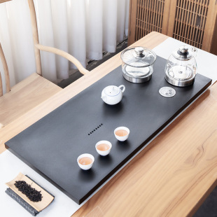 Whole Piece Natural Wujin Stone Tea Tray Set Full-automatic Water-feeding Induction Cooker Kettle Integrated Household Tea Sea Tea Table