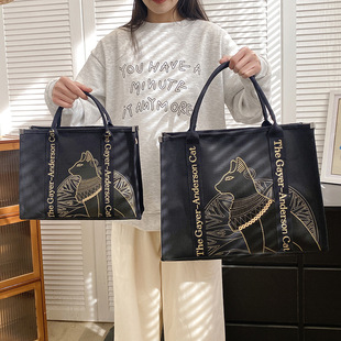 Large Capacity Tote Bag Women's 2025 New Spring Class Crossbody Portable Canvas Bag Large Thickened Waterproof