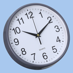 Home Living Room Wall Clock Study Room Round Bedroom Decoration Wall-mounted Clock Hotel Digital Decoration Simple Clock