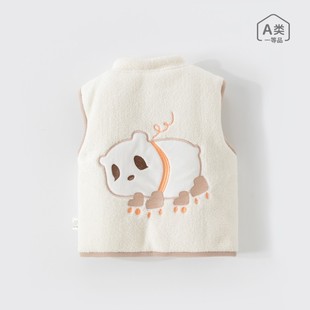 Baby Vest Thickened Cotton Autumn and Winter Clothes Children's Vest Warm Baby Cartoon Waistcoat
