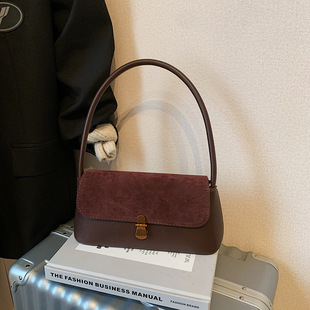 Cross-border Retro Niche Commuter Underarm Bag Women's Bag 2024 New Leopard Shoulder Bag Fashion Frosted Handbag
