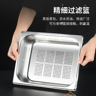Stainless Steel Portion Basin Buffet Plate Rectangular Canteen Plate Malatang Fast Food Truck Vegetable Basin Milk Tea Shop Box