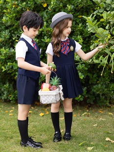 Spring and Summer British Academy Style Kindergarten Garden Uniform for Boys and Girls School Uniform for Summer Class Uniform for Performance Chorus Suit for Students
