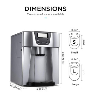Huikang ice maker household small mini commercial automatic multi-function water dispenser desktop ice-dropping ice maker