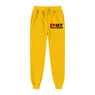 Foreign trade AliExpress hot sale I love my BOYFRIEND I love my BOYFRIEND printed casual sweatpants