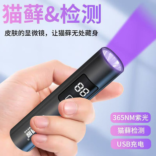 Purple light lamp identification special vegetable Bordeaux liquid blue alum detection pen 365nm with digital flashlight fluorescent agent