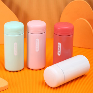 Mini thermos cup travel portable insulation 304 stainless steel pocket cup small ml outdoor water cup logo
