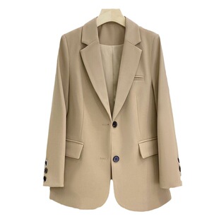 Black Small Suit Women's Jacket Casual Small Loose Korean Style Small Suit Women's Design Sense Suit Small Suit Coat Women