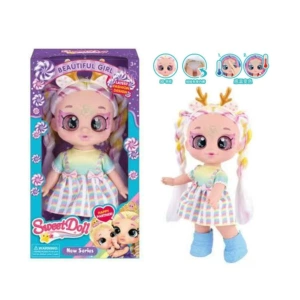 Кукла KINDIKIDS 13 дюймов 5D-глаза с украшением и музыкой