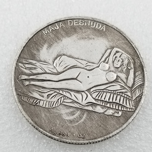 Antique Handicraft Italian Da Vinci 1452 1519 Old Silver Dollar Silver Round Coin # 07
