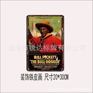 American Retro Tin Painting Cross-border Cafe Restaurant Pastoral Garden Bar Wall Decorative Painting Tin Painting