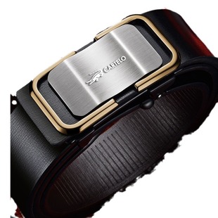Young and Middle-aged Automatic Buckle Casual Belt Men's Pin Buckle Belt Men's Fashionable Jeans