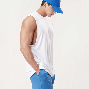 Summer New Sports Fitness Vest Men's Large Size Loose Trendy Split Running Iron Basketball Vest
