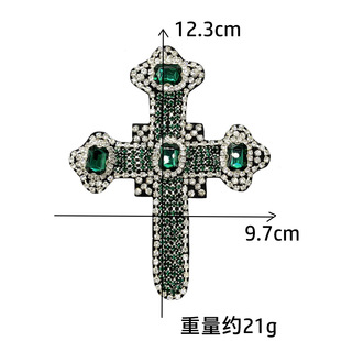 in stock handmade beaded chain rhinestone cross cloth stickers DIY clothing shoes and hats decorative accessories patch hand stitched stickers