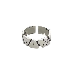 "The Temperature of the Stone" Cold Wind Couple's Ring Personality Trend Men's and Women's Sea Dead and Stones Rotten Live Mouth Index Finger Ring