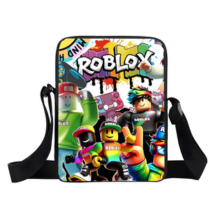 Roblox Satchel Student Messenger Bag Cartoon Shoulder Bag Casual Tutoring Bag Kidsren's Shopping Bag