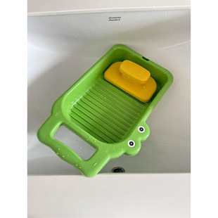 Household Washing Board Laundry Basin Integrated Washing Board Household Dormitory Washing Underwear Roller Wheel Type Hand-free Washing
