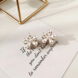 Super Fairy Pearl Five-petal Flower Clip Side Hairpin Clip Girl's Bangs Hairpin Top Clip Small Mini Clip Headwear