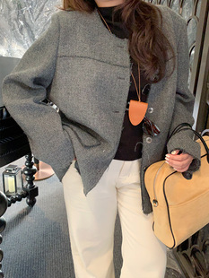 plus size Women's Haiyan Chanel Style Coat Women's New Korean Style Celebrity Top Winter Elegant Loose Round Neck Cardigan