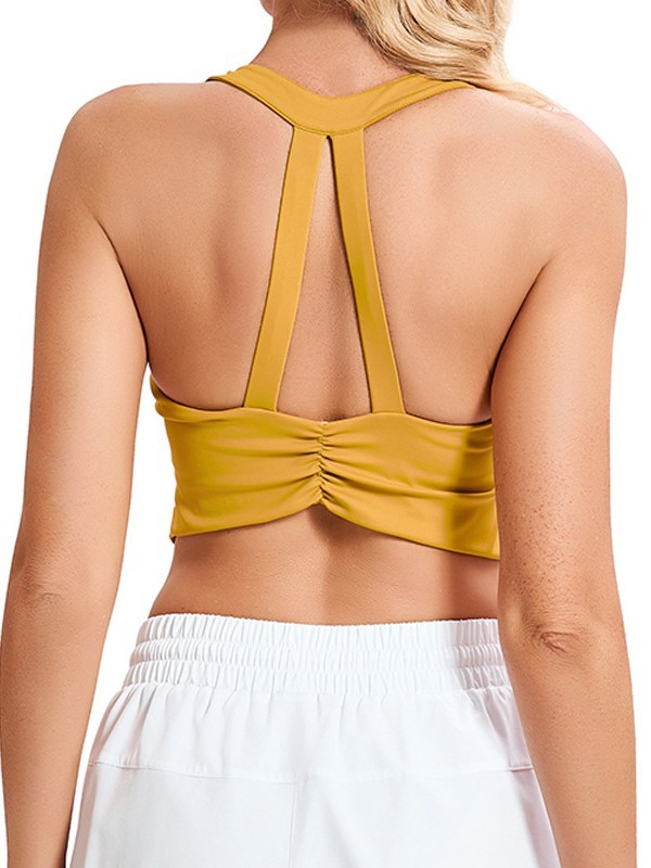 Women's Summer Sports Bra with Beautiful Back and Shock Absorption, Yoga Wear, Can Be Worn Outerwear, Running Training Fitness Bra Wholesale