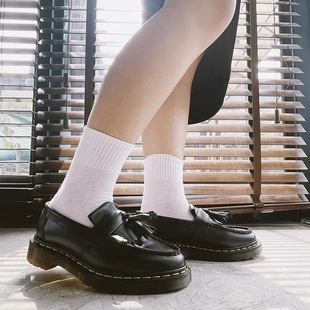 Tassel British Academy Style Loafers Women's ADRIAN Fashion Top Layer Cowhide Leather Shoes Casual Small Leather Shoes JK Shoes