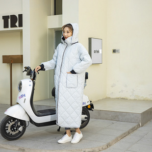 Electric car three-wheeled motorcycle men's and women's outdoor long windbreaker cold-proof warm riding protective cover windproof clothes