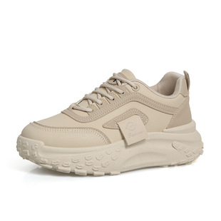 Thick-soled daddy shoes 2024 spring new all-match round toe student sneaker Korean casual ins fashion Q029