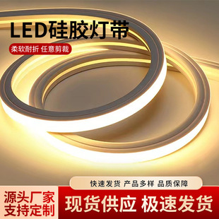 led silicone strip embedded flexible sleeve linear light round top shape atmosphere outdoor waterproof soft light strip