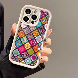 Color totem for iPhone15 phone case Apple 16promax new 2025 fine hole 13/12 factory x