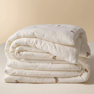 Class A double-layer yarn soybean fiber quilt winter quilt thickened warm single double spring and autumn bedding children's quilt core