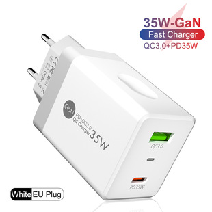 Нитрид галлия QC3.0PD35w зарядное устройство для Европы, Америки, Великобритании и Австралии