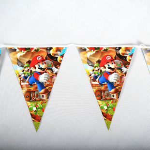 Triangle Collection Baby Birthday Party Decoration Flag Flag Birthday Supplies Flower Birthday Layout Banner Factory
