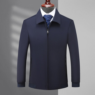 Mingxin Dad's Men's Jacket Middle-aged Spring and Autumn Laps Business Casual Middle-aged Men's plus size Men's Jacket