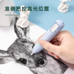 Deli VA150 Электрический ластик Студент Выделите эскиз Карандаш Ластик Art Eraser с 20 резиновыми сабами