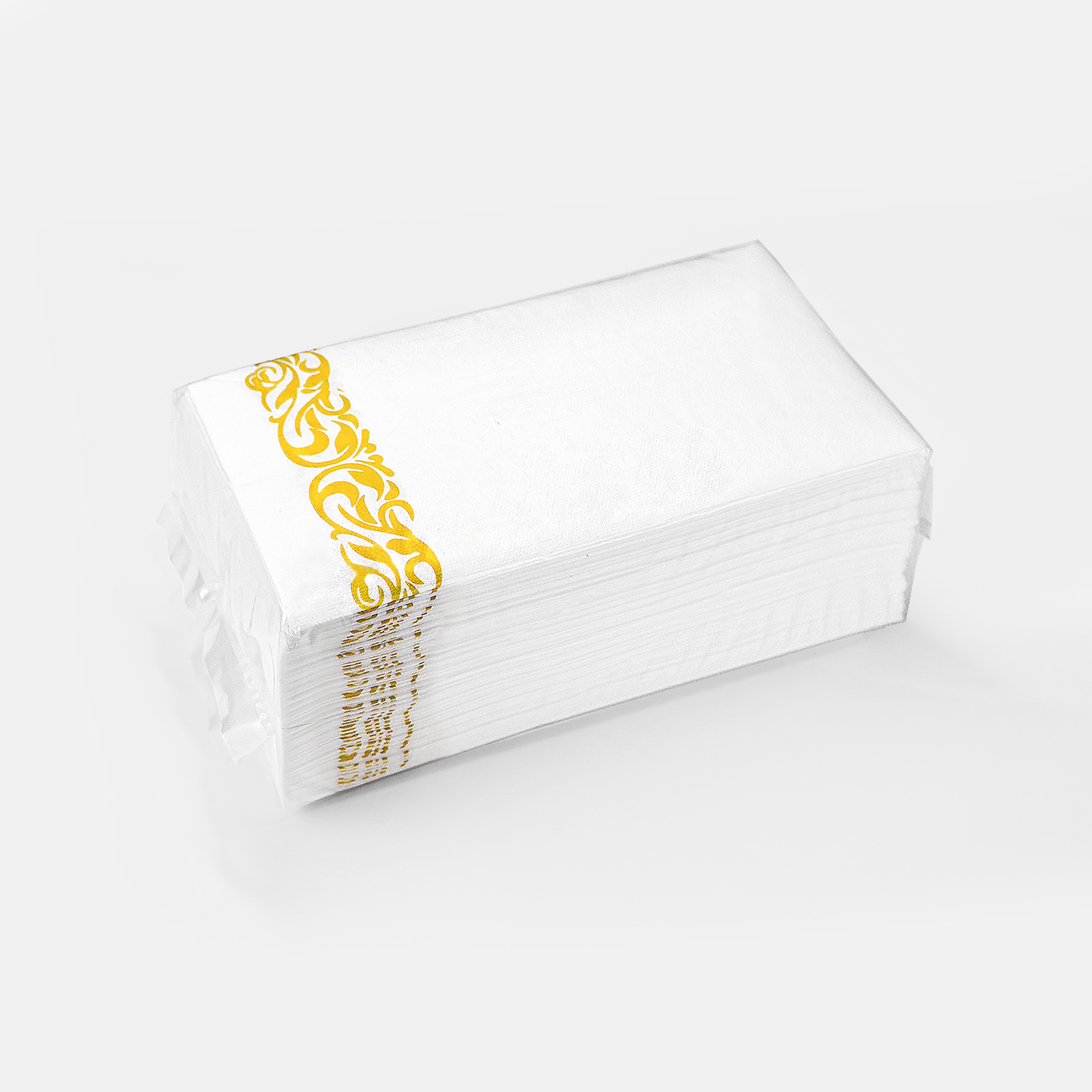 Dust-Free Napkins 43*30 Gold Printed Napkins with Logo Printing Western Restaurant Party Dust-Free Paper Cross-Border Hot Sale