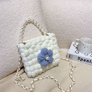 [large] tremolo diy ball handmade woven bag cream puff flower ball bag diy material bag for girlfriend