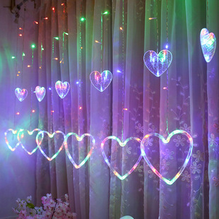 led girl heart love curtain light Christmas decorative light starry night light atmosphere light indoor light string