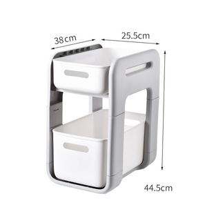 Super Factory New Layered Storage Rack Floor Wheeled Kitchen Bathroom Storage Rack Cosmetic Seasoning Storage Rack