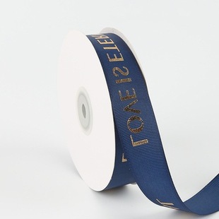 2.5cm Bronzing English Thread Ribbon Flowers Gift Gift Packaging Rose Bouquet Floral Baking Ribbon Roll