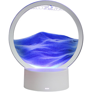 Creative 3D quicksand painting night light dynamic hourglass ornaments birthday gifts home desktop desk decoration