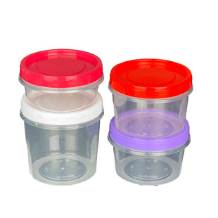 Wholesale Thickened Dessert Ice Powder Yogurt Soup Cup Plastic Bowl Leak-Proof Packaging Takeaway Picnic DIY Storage Round Box