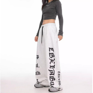 Cross-border Amazon AliExpress High Waist Drawstring Loose European and American Spice Girls Jazz Dancing hiphop Sports Pants Women
