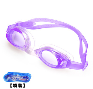 Factory wholesale high-definition transparent children's swimming goggles soft silicone one unisex flat waterproof swimming goggles