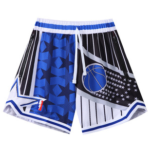 2025 Summer New Fashion Casual Printed European and American Cross-border Men's Beach Pants Shorts