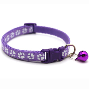 Pet Footprint Collar Cat Collar Dog Collar Bell Collar Pet Supplies Cross-border Explosions Factory Outlet