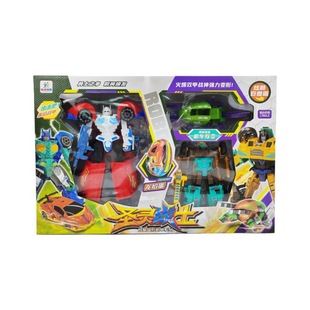 Children's Autobot Deformation Robot Two-Pack Model Toy Training Institution Kindergarten Ring Gift Wholesale