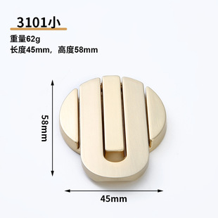 Factory Direct Supply in stock drawer simple zinc alloy wardrobe furniture handle solid thickened cabinet door hidden buckle pull handle