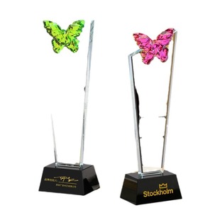 Factory direct new crystal trophy annual meeting awards outstanding employees competition awards company annual meeting commemorative gifts