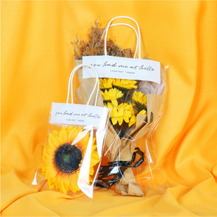 Transparent Flower Bag Handbag Flower Bag Holiday Flower Gift Small Flower Gift Bag ins Internet Celebrity Hand Bag