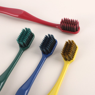 LERCH wide head flat hole soft bristle toothbrush 4 color wide head tooth cleaning and gingival protection toothbrush source manufacturers wholesale independent packaging